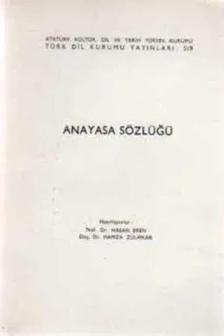 Anayasa Sözlüğü