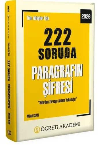 Öğreti Akademi AGS KPSS ALES DGS 222 Soruda Paragrafın Şifresi