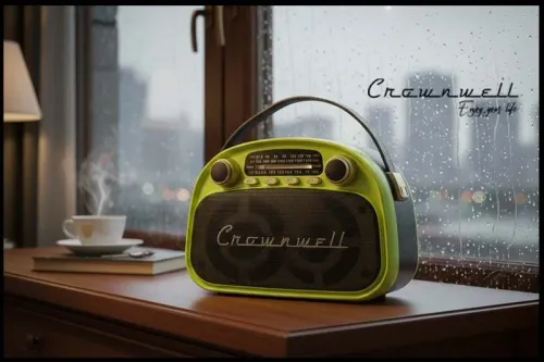 Crownwell Taşınabilir Bluetooth Retro Radyo Arizona Serisi Limon Sarıs Crownwell Taşınabilir Bluetooth Retro Radyo Arizona Serisi Limon Sarıs