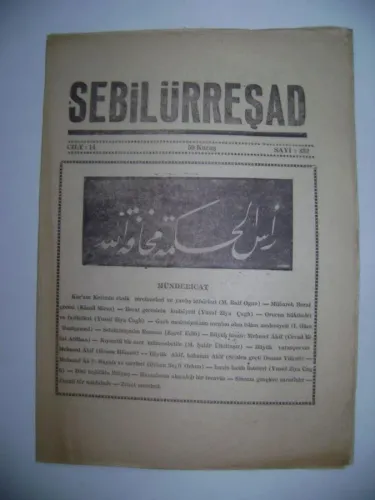 Sebilürreşad Sayı : 332 Cilt : 14 1962 Baskı
