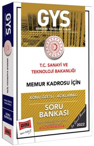 Yargı Yayınları T.C Sanayi ve Teknoloji Bakanlığı Memur Kadrosu İçin Konu Özetli Açıklamalı Soru Bankası