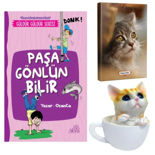 Paşa Gönlün Bilir - Mini Kedi Planlama Defteri ve Fincanda Kedi Kumbar