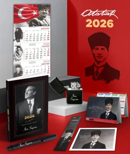 Kişiye Özel 2026 Atatürk İstikbal Ajanda - Ayyıldız Duvar Takvimi - Ma