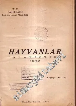 Hayvanlar İstatistiği 1940