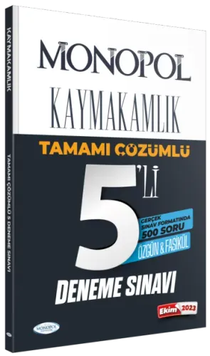 Kaymakamlık Tamamı Çözümlü 5 Deneme Sınavı