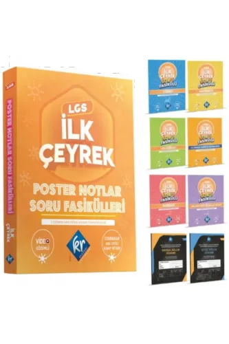 LGS İlk Çeyrek Poster Notlar Soru Fasikülleri (1. Çeyrek) KR Akademi Yayınları