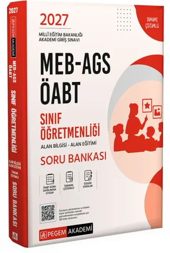 Pegem Yayınları 2027 MEB AGS ÖABT Sınıf Öğretmenliği Tamamı Çözümlü So