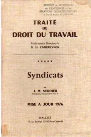 Traite de Droit du Travail