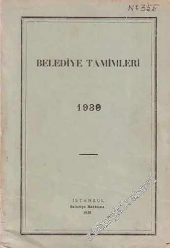Belediye Tamimleri 1938 -        1939