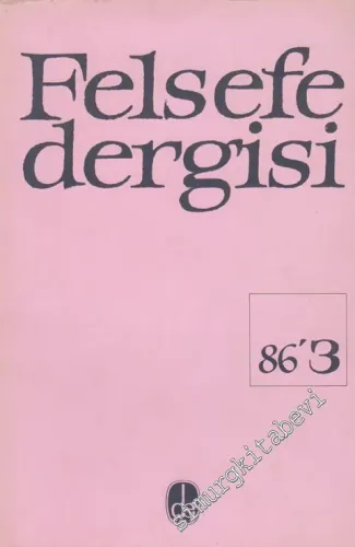 Felsefe Dergisi 86/3 - Sayı: 3, Kasım 1986