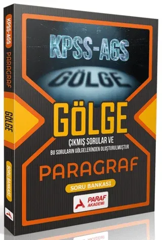 Paraf Akademi KPSS - AGS Gölge Paragraf Soru Bankası