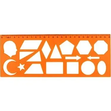 HATAS GEOMETRİK  ŞEKİLLER  ŞABLONU    25 cm.