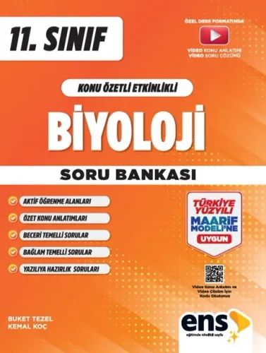 ENS Yayıncılık 11. Sınıf Biyoloji Konu Özetli Etkinlikli Soru Bankası