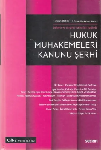 Hukuk Muhakemeleri Kanunu Şerhi ( 2 Cilt )