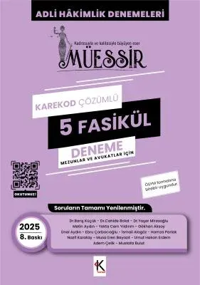 Müessir Adli Hakimlik Denemeleri – Karekod Çözümlü Deneme – Mezunlar ve Avukatlar İçin