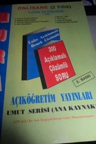 1. Sınıf Turizm ve Otelcilik Önlisans (2 Yıllık)