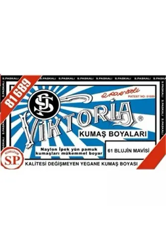 VİKTORİA TOZ KUMAŞ BOYASI BLUJİN MAVİSİ 61