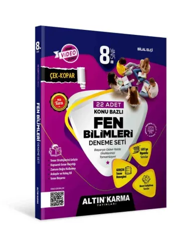 ALTIN KARMA 8. SINIF KONU BAZLI FEN BİLİMLERİ 22 DENEME SETİ  (BİLAL ELÇİ)
