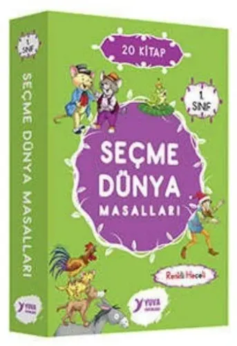 Yuva 1. Sınıf Seçme Dünya Masalları 20 Kitap Düz Yazılı