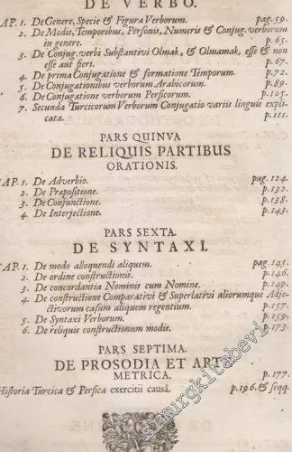 Linguarum Orientalium Turcicae Arabicae Persicae Institutiones Seu Gra