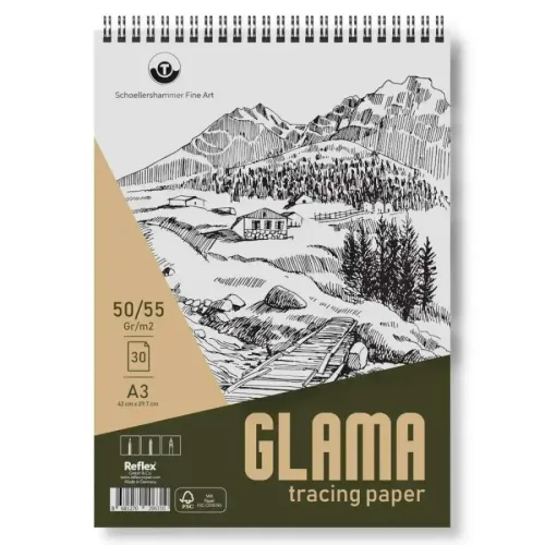 Schoellershammer Glama Tracing Paper Pad Aydınger Eskiz Defteri 55gr A3 30yp