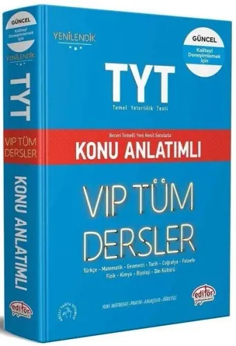 TYT VIP Tüm Dersler Konu Anlatımlı