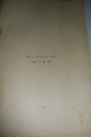 Dilbilgisi Lise I-II-III Tahir Nejat Gencan
