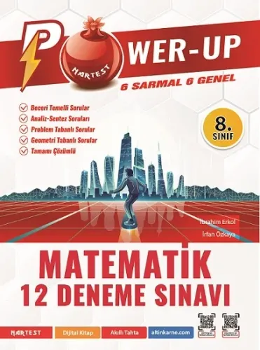 Nartest Yayınları 8. Sınıf Power Up Matematik 12 Deneme Sınavı İrfan Ö