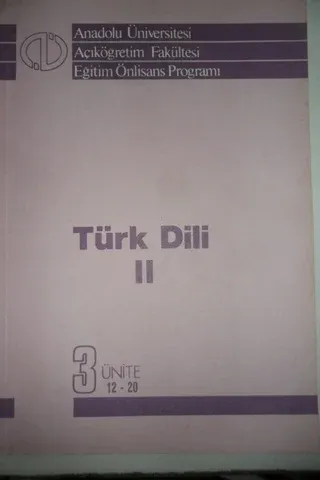 Türk Dili II 3 Ünite 12-20