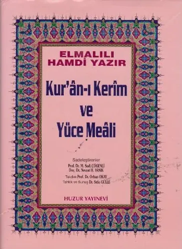 Kuran-ı Kerim ve Yüce Meali Hafız Boy Pembe (Brd)