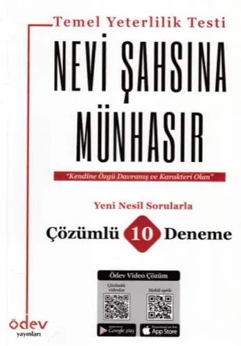 Ödev TYT Nevi Şahsına Münhasır Çözümlü 10 Deneme (Yeni)