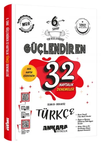ANKARA 6. SINIF GÜÇ. 32 HAFTALIK TÜRKÇE KAZANIM DENEMELERİ 2026