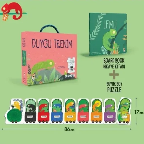 Lemu - Duygu Trenim 18 Parça Puzzle ve Kitap (Ciltli)