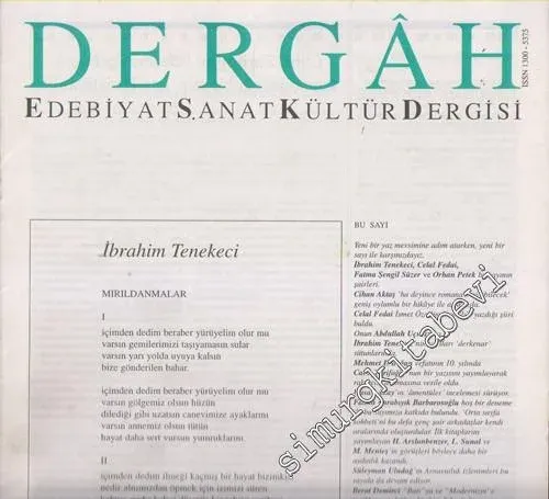 Dergâh: Aylık Edebiyat Sanat Kültür Dergisi - Sayı: 88  Cilt: 8    Haziran