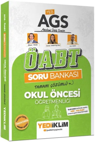Yediiklim Yayınları 2026 MEB AGS ÖABT Okul Öncesi Öğretmenliği Tamamı Çözümlü Soru Bankası