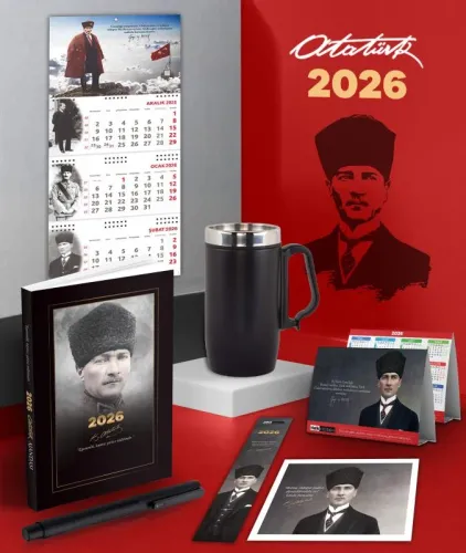2026 Atatürk Komutan Ajanda - Sakarya Duvar Takvimi - Masa Takvimi - A