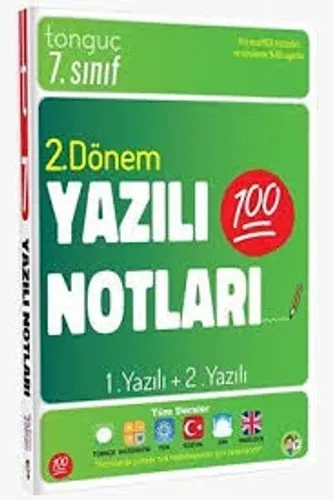 Tonguç - 7. Sınıf Yazılı Notları 2. Dönem 1 ve 2. Yazılı