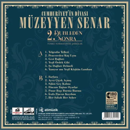 Müzeyyen Senar - 2. Dubleden Sonra (Plak) - Halkkitabevi Müzeyyen Senar - 2. Dubleden Sonra (Plak) - Halkkitabevi