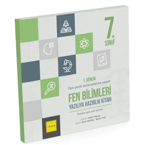 Kare Yayınları 7. Sınıf 1. Dönem Fen Bilimleri Yazılıya Hazırlık Kitabı