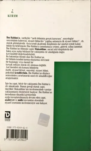 İbn Haldun'un Metodu ve Siyaset Teorisi Ümit Hasan Toplumsal Dönüşüm