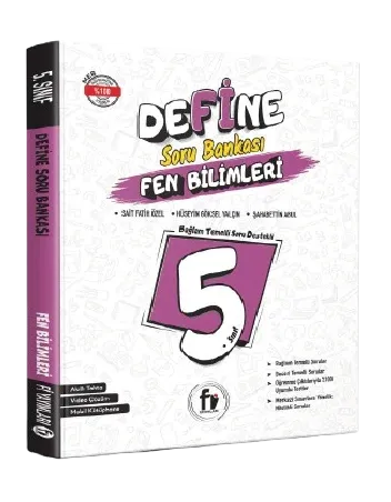 Fİ 5. SINIF DEFİNE FEN BİLİMLERİ SORU BANKASI (YENİ ÜRÜN)