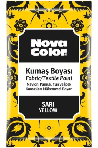 NOVA COLOR KUMAŞ BOYASI TOZ 12 gr Sarı
