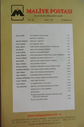 Maliye Postası 2011 / 747