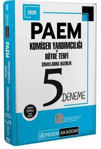 Pegem Yayınları 2026 PAEM Komiser Yardımcılığı ve Rütbe Terfi Sınavlar