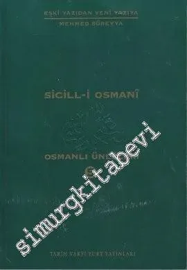 Sicill-i Osmani: Osmanlı Ünlüleri 5 (Re-Zü) -