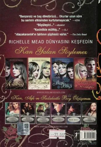 Kanbağı Richelle Mead Artemis Yayınları %60 indirimli