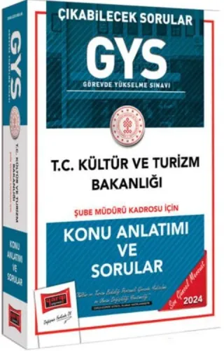 Yargı Yayınları 2024 GYS Kültür ve Turizm Bakanlığı Şube Müdürü Kadrosu İçin Konu Anlatımı ve Sorular