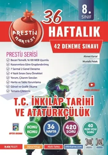 Nartest Yayınları 8. Sınıf Haftalık T.C. İnkılap Tarihi Ve Atatürkçülü