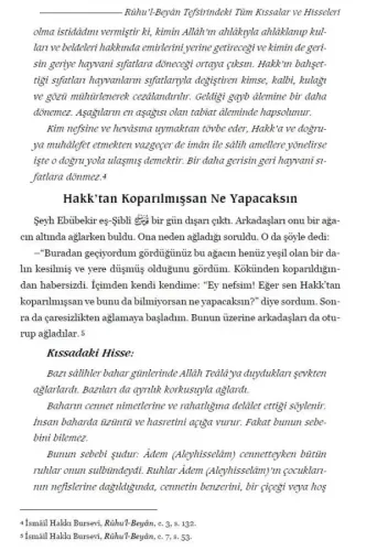 Ruhul Beyan Tefsirindeki Tüm Kıssalar ve Hisseleri İsmail Hakkı Bursev
