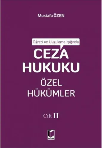 Ceza Hukuku Özel Hükümler Cilt II
